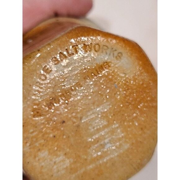 Monroe Pottery 2.5" Salt Works Maine Holly Holiday Toothpick Holder Votive Set 2 - Picture 11 of 11